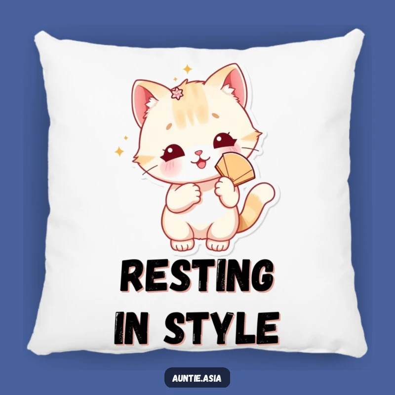 Funny Cat's Chic Comfort Pillow: Cuddle Up with Feline Glamour