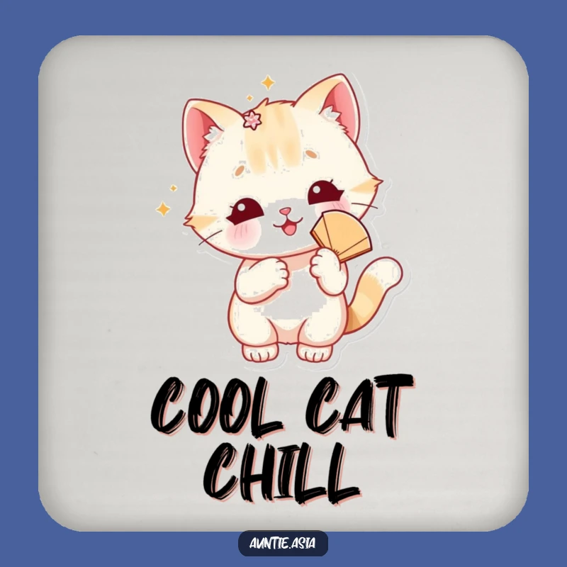 Funny Cat's Glam Coaster: Protect Your Surfaces with Sparkle