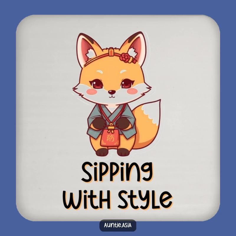 Funny Fox's Strategic Coaster: Protect Surfaces with Purpose