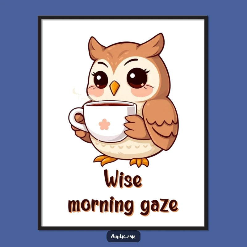 Funny Owl's Wisdom Poster: Bring Laughter and Charm to Your Walls