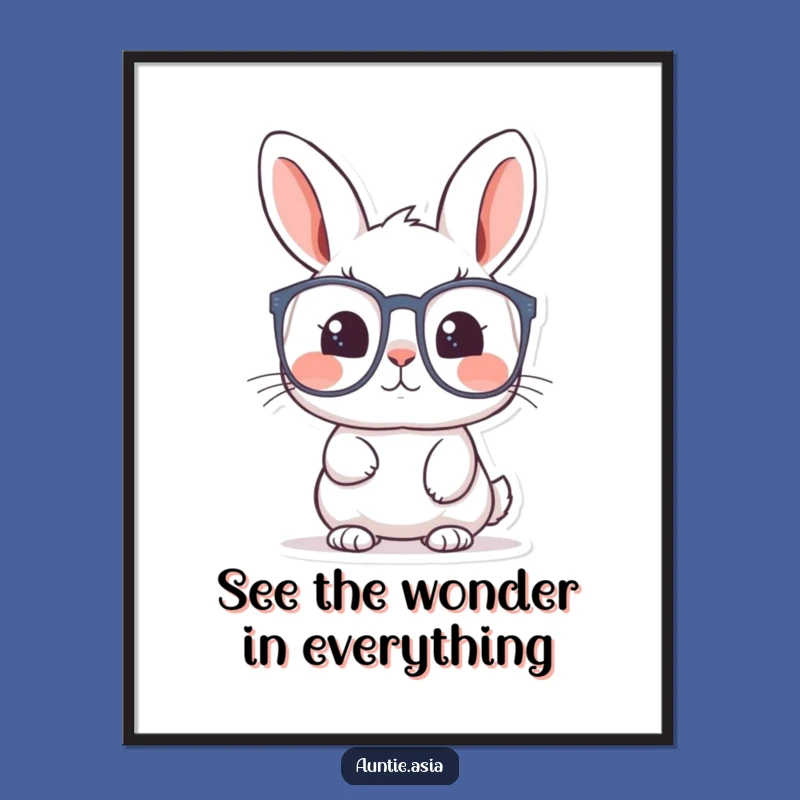 Free Printable Wall Art: Curious Rabbit's Perspective - Funny Downloadable Decor Gift