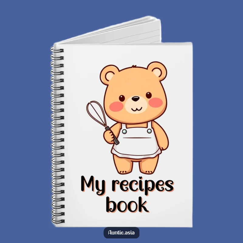 Funny Bear Baker Notebook: Capture Recipes with a Friendly Bear